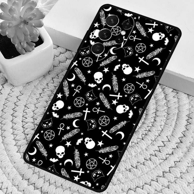 Halloween Moon Witch Horror Silicone Phone Case For Samsung Galaxy note 10 pro S26 S25 S24 S23 S22 S21 Plus S25Ultra Capa Cover