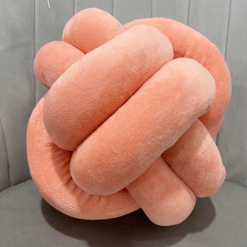 Hand Knotted By Pillow Sofa Back Cushion Solid Colors Ball Soft Knot Concise