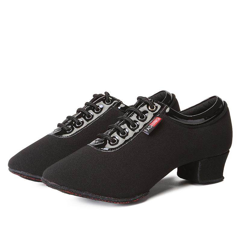 Fashion Women Latin Dance Shoes Teacher Shoes Middle Heel Jazz Square Dance Shoes Latin Dance