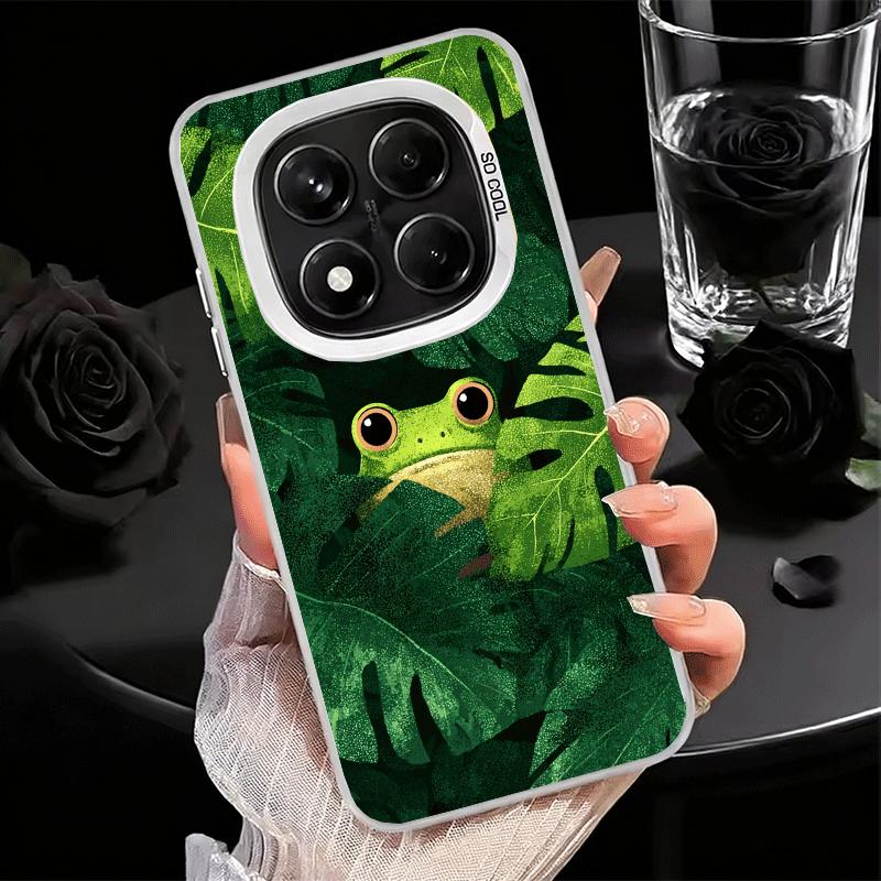 Cute Cartoon Frog Shockproof Phone Case for Xiaomi Redmi Note 15 14 13 12 Pro Plus 11 11S 11T 5G Cover Anti Fall Fundas