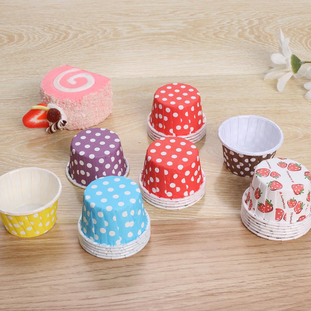 100PCS Home Dot Decorate Bakeware Pan Case Paper Cupcake Liner Muffin Cup Baking Wrapper