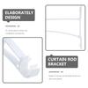 1Set Aluminum Alloy Curtain Rod Brackets Smooth Finish No Burrs Easy Install for Home Office Hotel Dormitory Curtain Rod