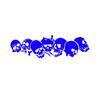 Skull Skeleton Vinyl Car Stickers/ Motorcycles - Waterproof  Durable Decals,  Body / Door /Helmet  Handle Decoration