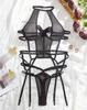 Ensemble de Lingerie Ouvert Dentelle Transparente à Lacets Bandage Ensembles Exotiques Maille Femme Lingerie Dentelle Ensemble Soutien-Gorge Femmes Ensemble de Lingerie Sexy