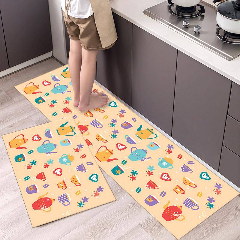 Kitchen Floor Mat Simple Home Carpet Entrance Mat Long Bedside Carpet