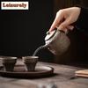 220 ml ručně vyráběná konvice z pozlacené železné glazury Old Rock Mud Tvrdohlavá kamenná konvice Konvice na vaření čaje s infuzérem Puer Tea Items Craft