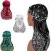 Amoeba Silk Pirate Durag with Cashew Flower Design