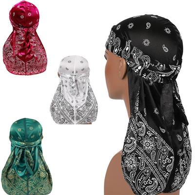 Durag da Pirata in Seta Amoeba con Disegno a Fiore di Anacardio