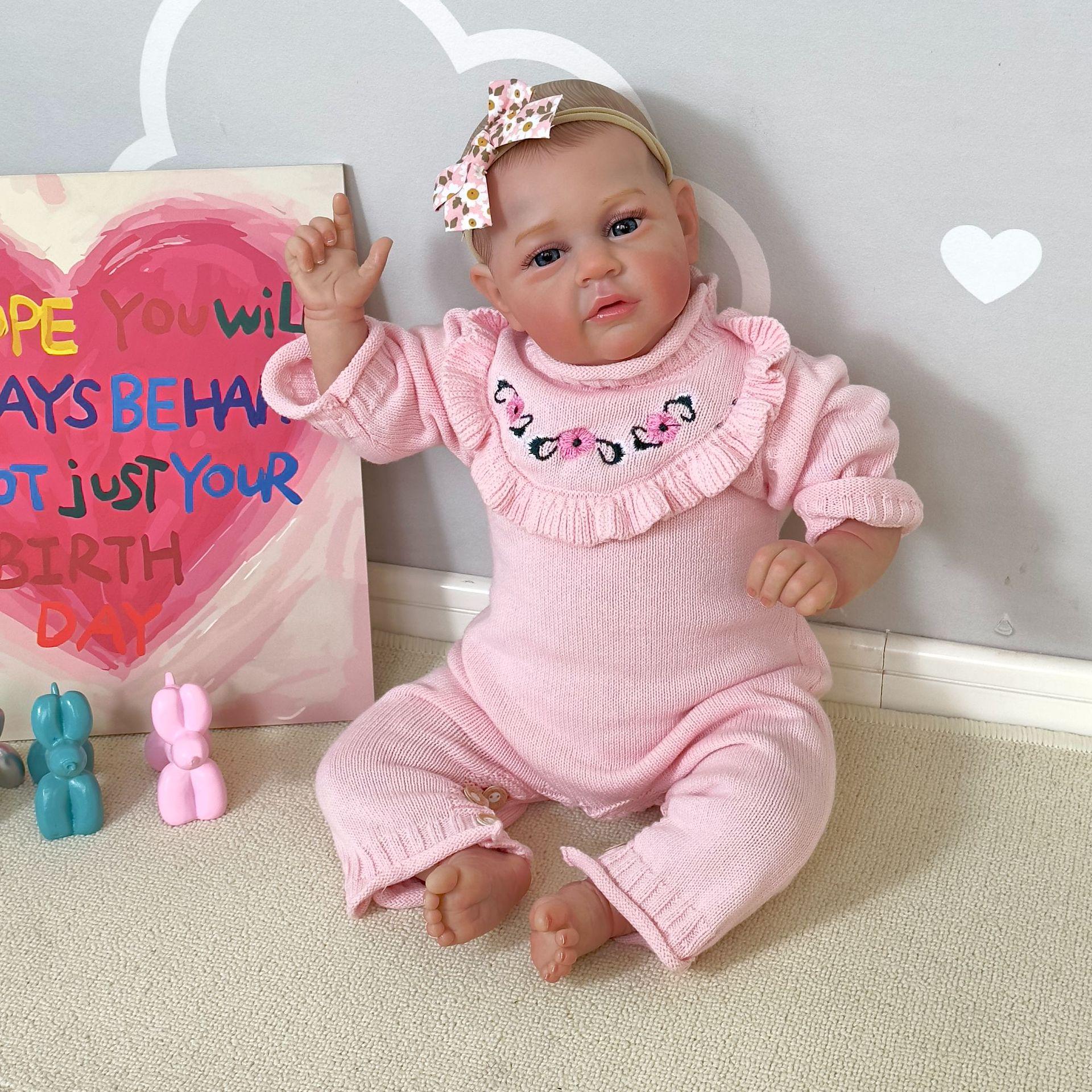 50cm Hand-Painted Hair Lifelike Doll, Ideal for Collectors 50 cm