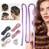 Heatless Wave Rod Headband No Heat Silk Curls Ribbon Soft Hair Rollers for Straight Hair and Curly Hair Type