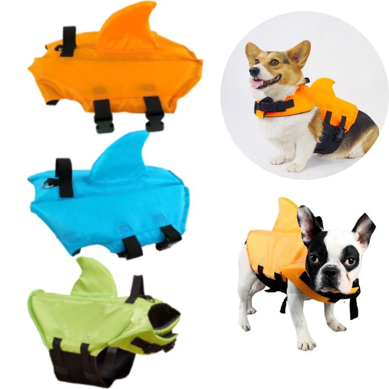 Stylish Wangupet Shark Fin Pet Life Jacket For Small And Large Dogs