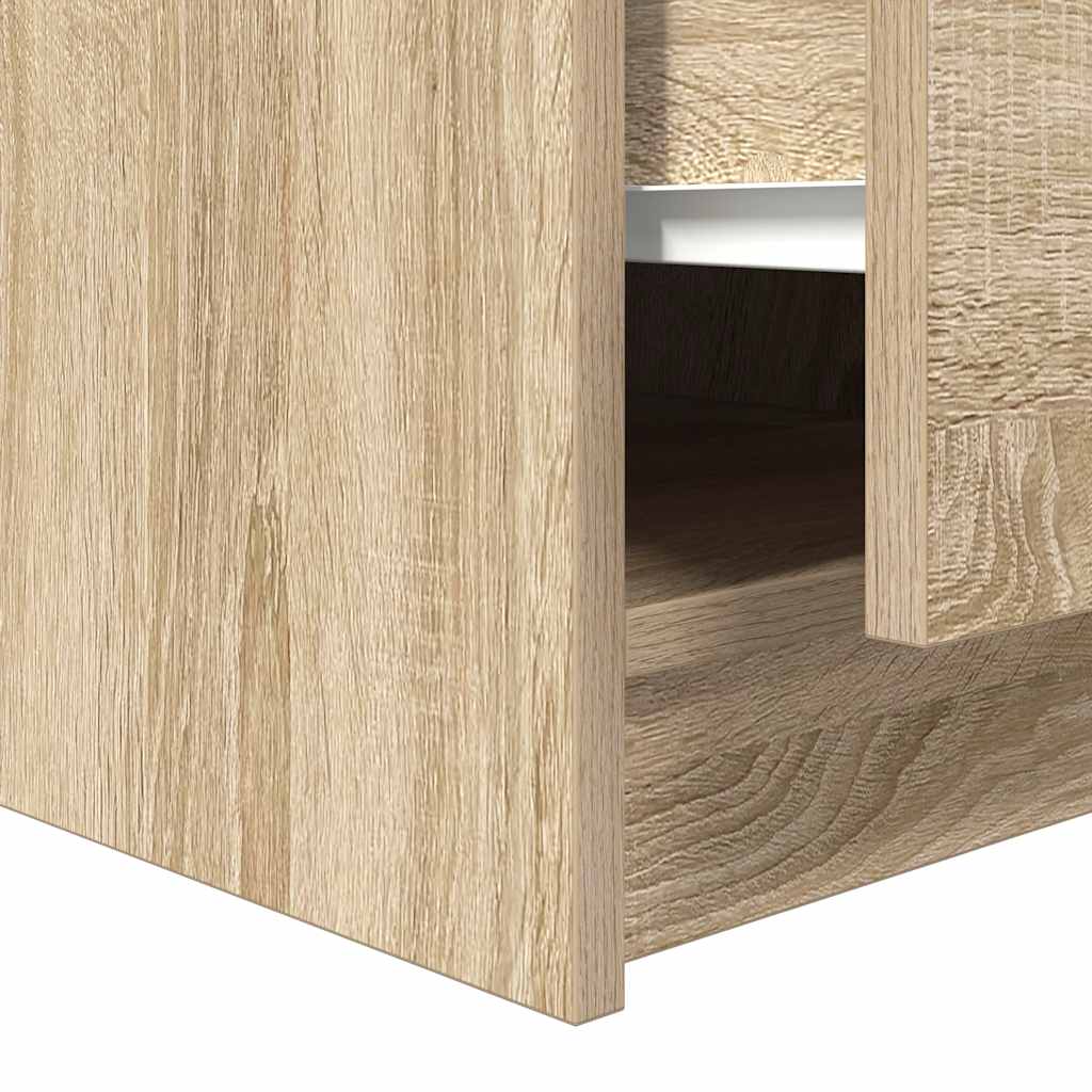 Coffee Table with Drawers Sonoma Oak 100x100x40 Cm