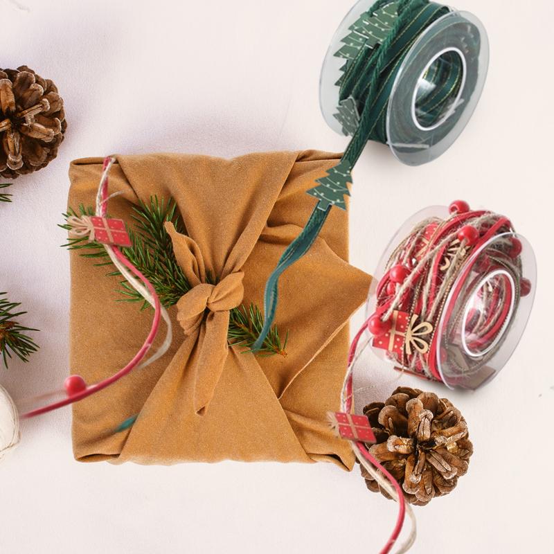 1Roll Brightly Colored Gifts Ribbons Flexible Christmas Decoration DIY Creative Handmade Durable Packaging