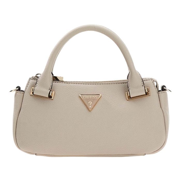 GUESS Sac à main crème pour femme - Evie Mini Satchel Light Taupe 331274