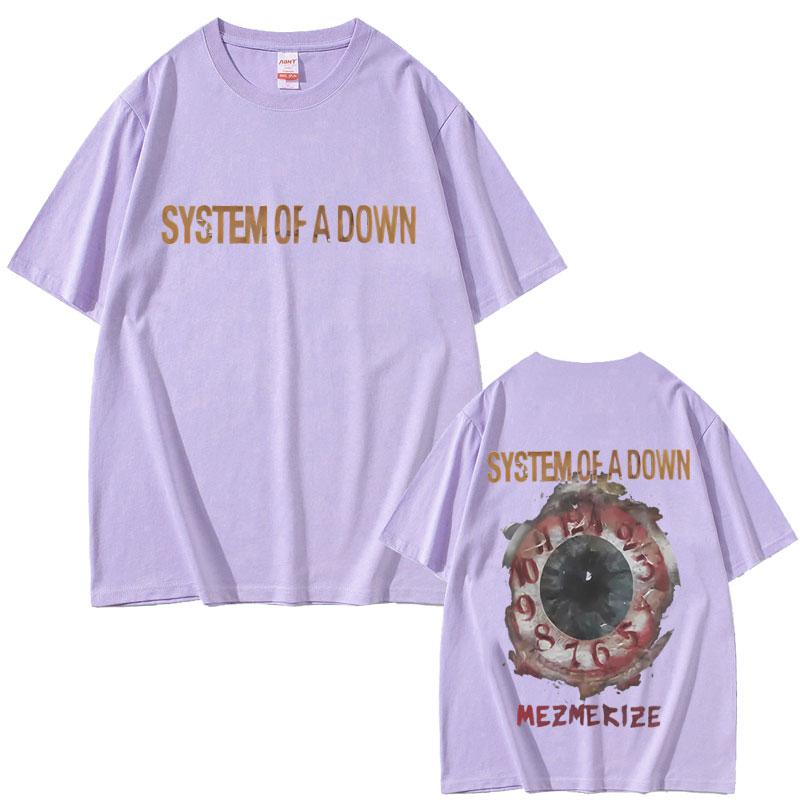 System of A Down Mezmerize Tshirt Unisex Women Clothing Gothic Rock Oversized T Shirt Unisexs 90s Vintage Alternative Metal Tshirts