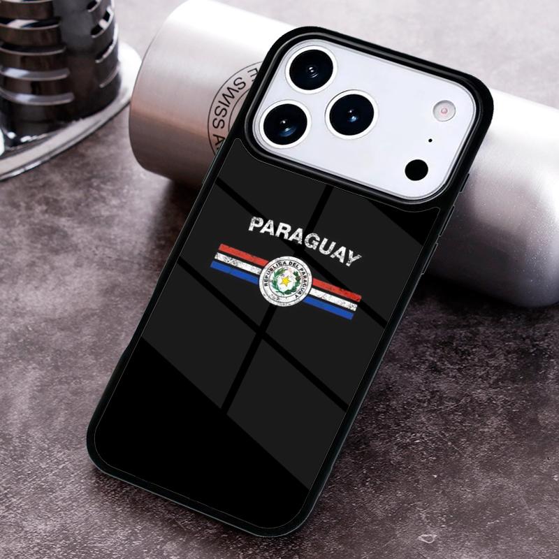 Paraguay Flag Phone Case for iPhone 17 16 15 Pro Max Air 14 13 12 11 Plus Shockproof Capa Cover
