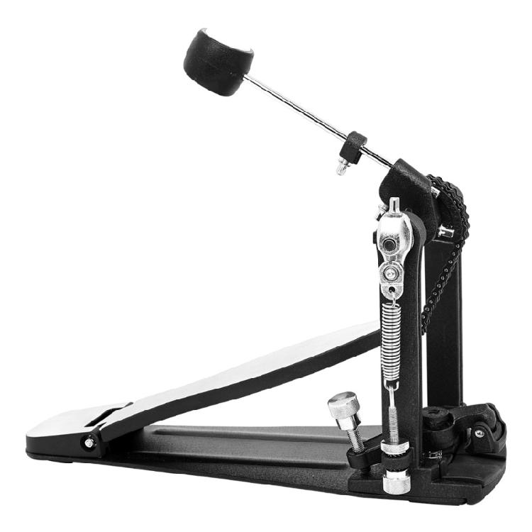 Double Chain Bass Drum Pedal Metal Construction Nonslip Rubber Base Drum Set Part Drum Kick Pedal for Powerful Strokes