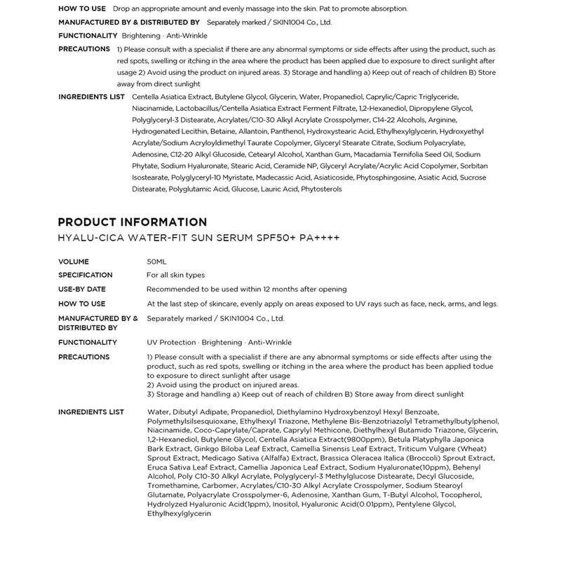 SKIN 1004 - Madagascar Centella Glow 1004 Duo Set