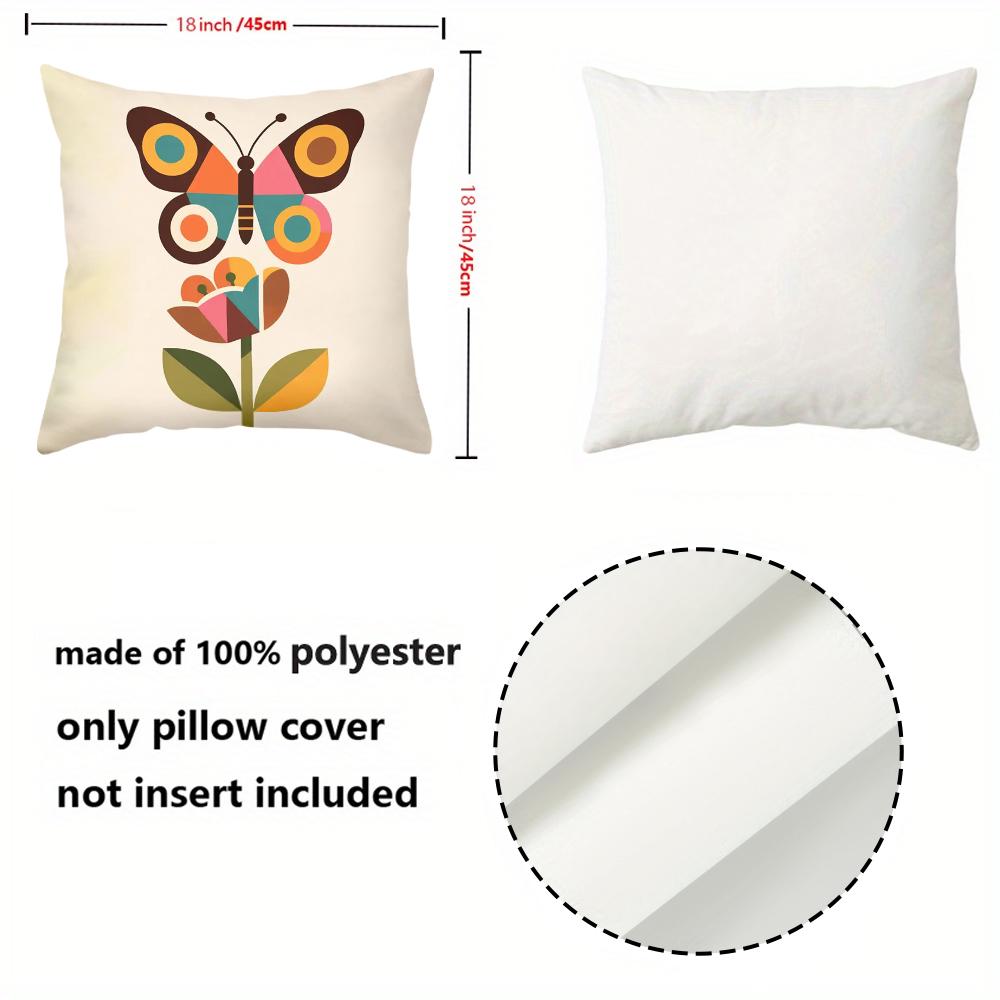 Colorful Butterfly and Owl Patterned Decorative Cushions Polyester Pillowcase,sofa Decorative Cushion Cov Headboard Pillow