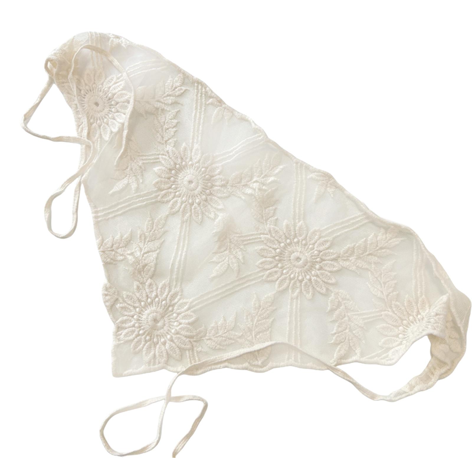 

Элегантный французский фермерский стиль кружевной треугольный платок Стильный шарф Повязка на голову Корейская мода Повязка для волос для женщин и девушек 1