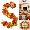 Maple Leaf & Sunflower Autumn Vine - Thanksgiving & Harvest Decoration