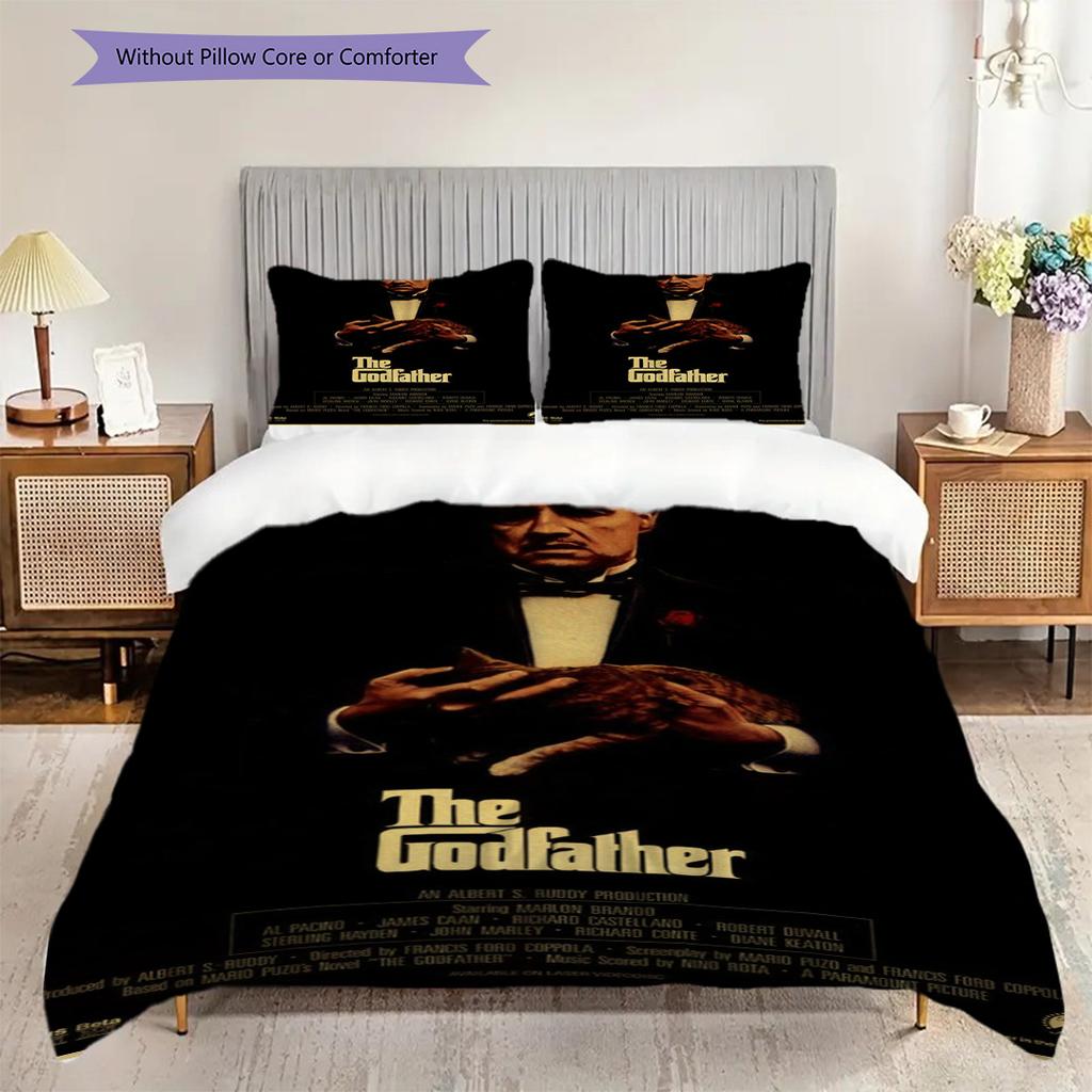 The Godfather Movie Poster Bedding Threepiece Set 1 Duvet Cover 2 Pillowcase Without Core Christmas Birthday Gift Soft And Comfortable