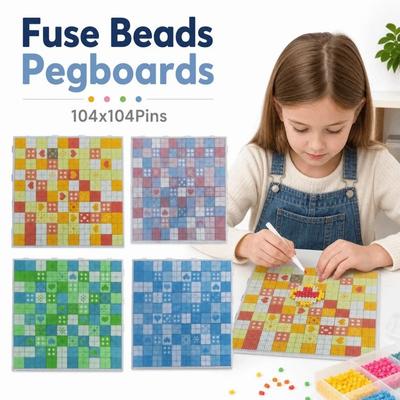 78x78/104x104Pins Fuse Beads Pegboards 2.6mm Beads Fuse Beads Boards  Educational Toys