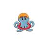 Blue Cartoon Octopus Enamel Brooch - Cute Eight-Tentacle Design for Kids' Fun Clothing Accessory