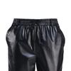 Autumn/winter Elastic Waist Leather Trousers Pu Men's Work Trousers, Oil Proof, Waterproof and Warm Keeping