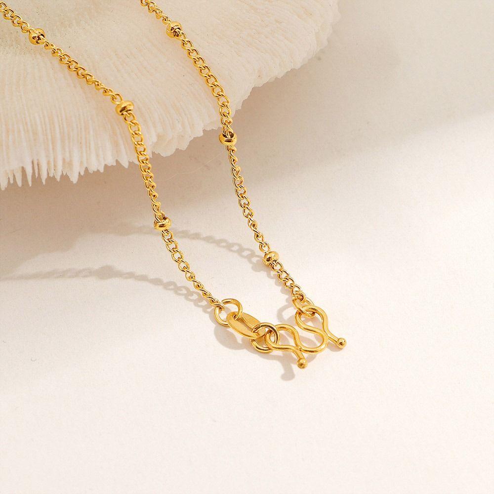 1Pcs New Titanium Steel Chain Necklace 45cm Non-fading Clavicle Chain All-match M-shaped Women's Simple Necklace