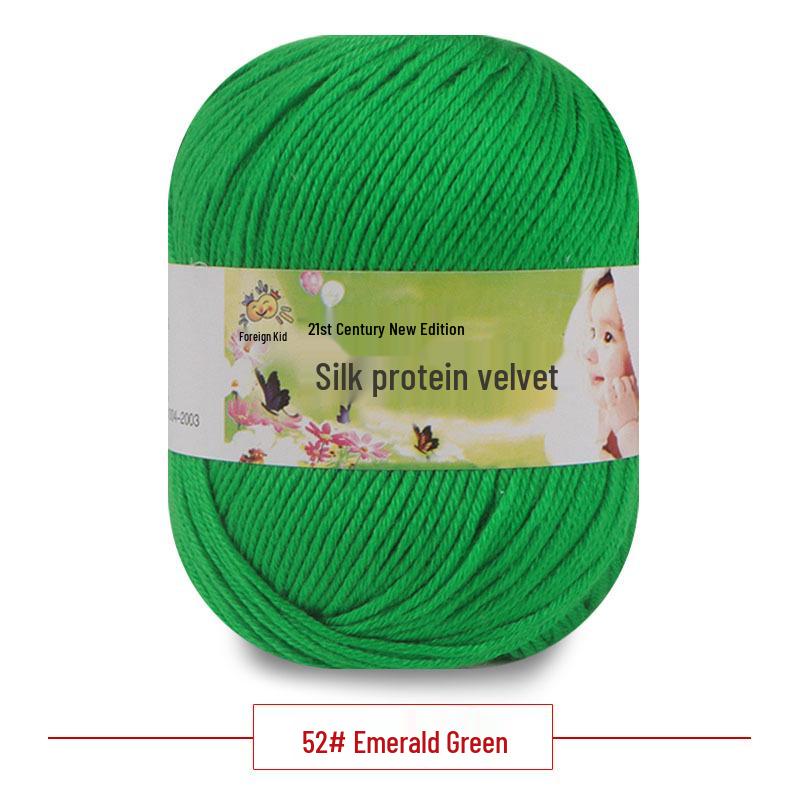 Silk Protein Baby Milk Cotton Yarn for Infant Sweaters, Hats, Shoes, Doll Crochet, and DIY Knitting Projects