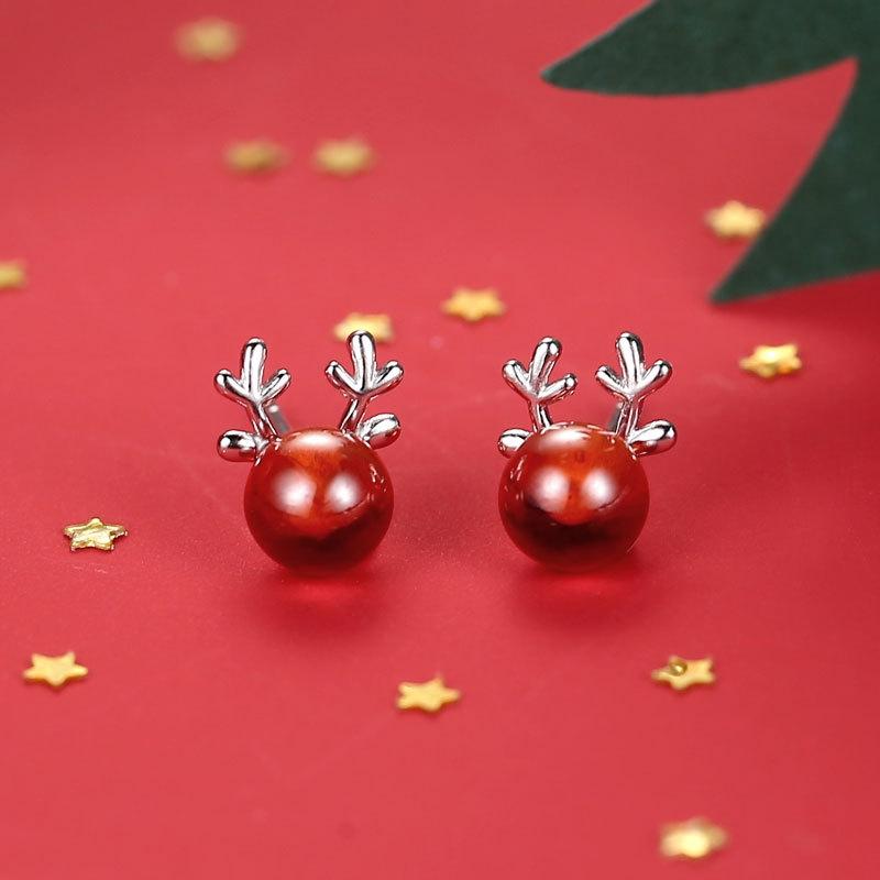 Рождественские серьги Новогодняя рождественская коллекция Серьги для женщин Компактный темперамент Подходят для зимы Серьги