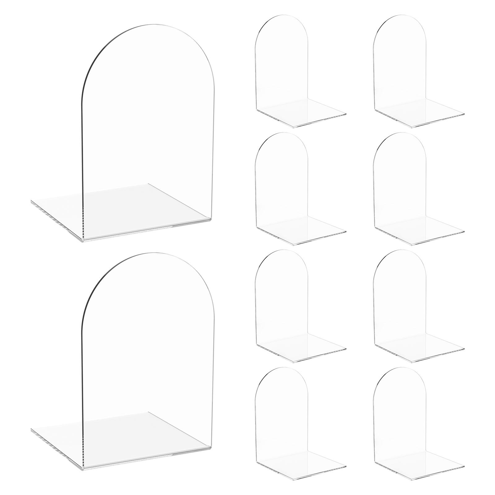 

10 шт. Акриловый держатель для книг для полок Прозрачный держатель для книг Декоративный упор для книг для спальни Офиса Библиотеки Школы Украшение