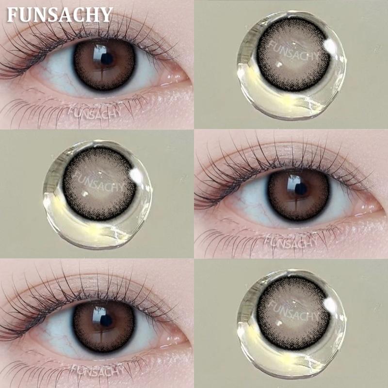 FUNSACHY Brown Korean Lenses Colored Contact Lenses For Eyes Fashion Lens Beautiful Pupil Yearly Use Natural Gray Eye Contacts