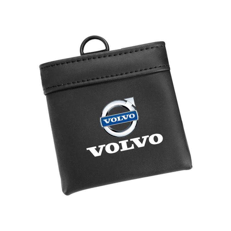 Fcvdz6 Car Key Bag Leather Mini Coin Purse Card Bag Storage Pouch For Volvo ES90 EC40 EX40 EM90 XC90 V90 V60 XC60 V40 S80 S60 S90 C40