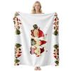 Christmas Themed Flannel Fleece Blanket Nap Throw Customizable Home Use