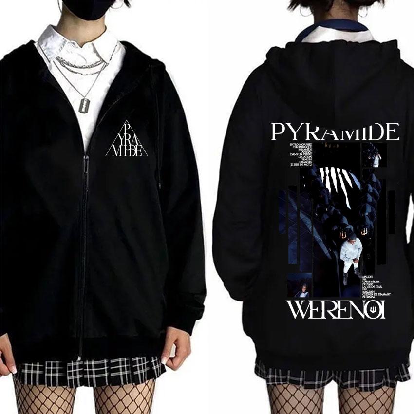Rapper WeRenoi Pyramide Album Merch Zipper Hoodies Men Women Fashion Pop Music Jacket Fleece Cotton Sweatshirt