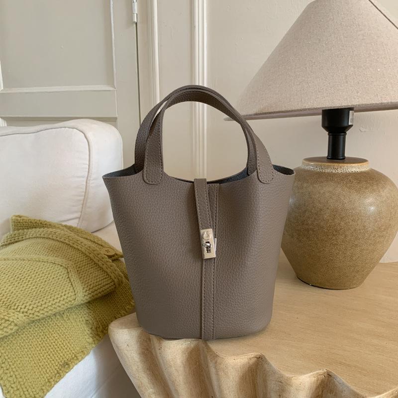 Modische Gemüsekorb-Eimer-Tasche, Hoher Erscheinungsgrad, Einzel-Schultertasche, Einfache und Nischen-Umhängetasche