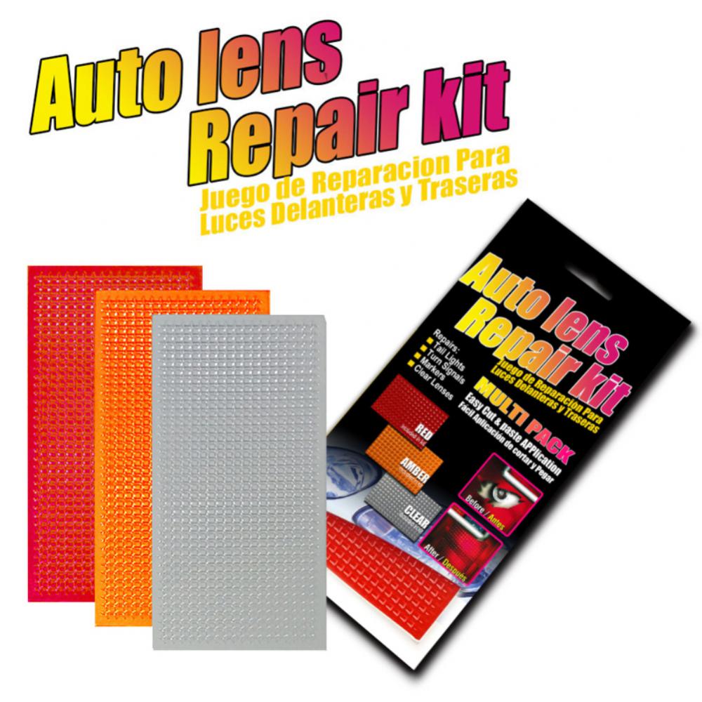 Car Lens Repair Kit Grid Pattern Auto Lens Repair Kit Light Repair Tool Car Lights Crack Repair Film Polish Auto Accessories