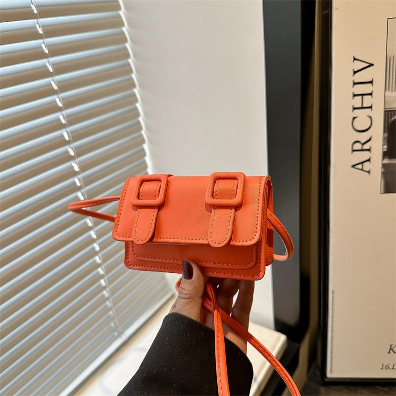 New exquisite mini women's small square bag summer popular versatile small solid color shoulder messenger bag women's bag