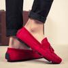2026 Chaussures de Designer Mocassins Homme Zapatos De Hombre à Enfiler Chaussures Homme Décontracté Homme Mocassins de Conduite Rouges Mocassin en Cuir Daim