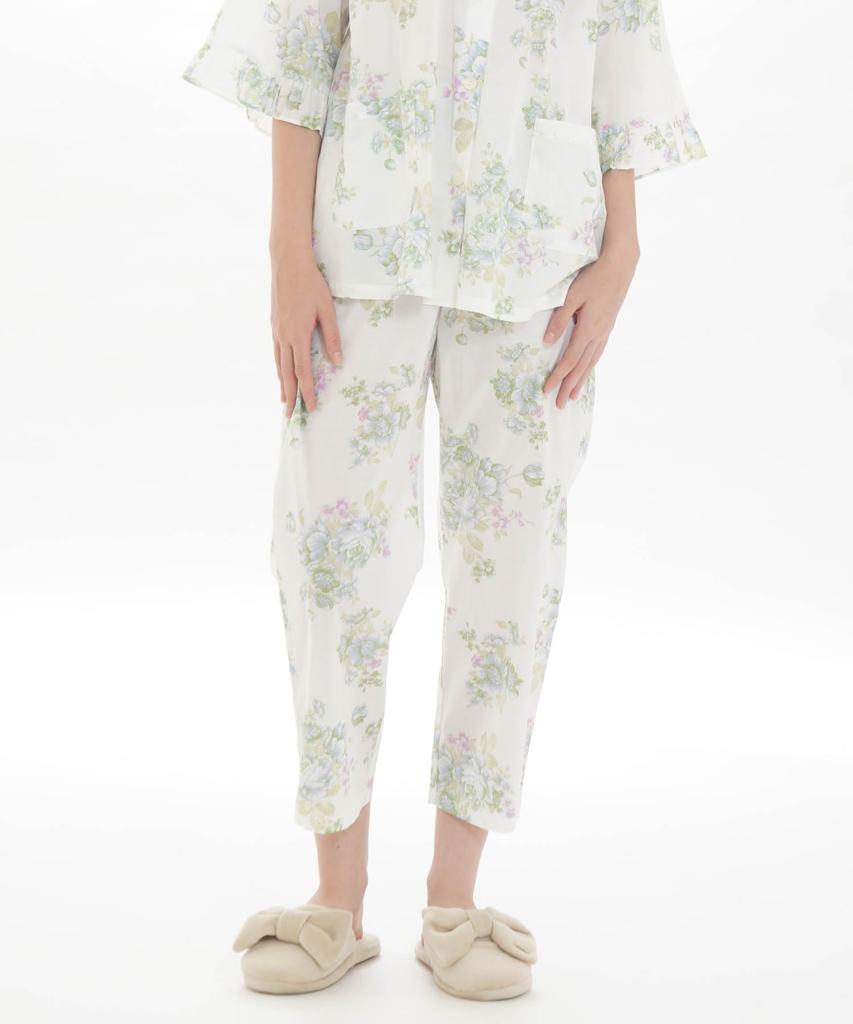 Narue White Pajama Size Rose Pajamas Women's Set, 60/Lone