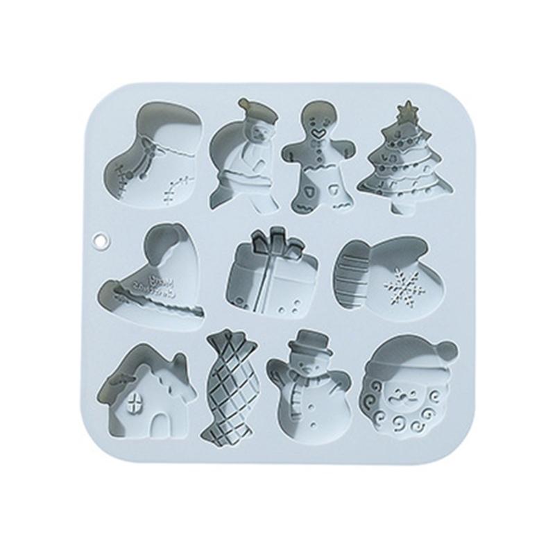 Christmas Theme Silicone Mold Cake Cupcake Chocolate Baking Fondant Mould 1