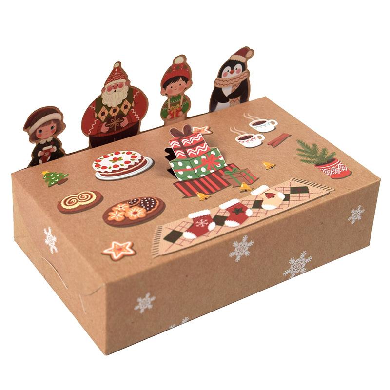 10pc Christmas Cute Animal 3D Party Gift Boxes - Convenient Practical Holiday Candy Folding Gift Wrapping Paper for Home Decor