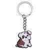 New Arrival Adorable Pet Dogs PVC Soft Keychains Bag Hanging Pendant Car Keyrings Animals Key Chains Accessories Wholesale Gift