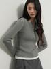 GENERALIDEA Henley Neck Layered Knit Pullover [Grey] / Gf1Lkp507