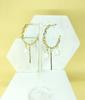 Lazy N Crazy Gold Freshwater Pearl Vintage Hoop Ring Earrings