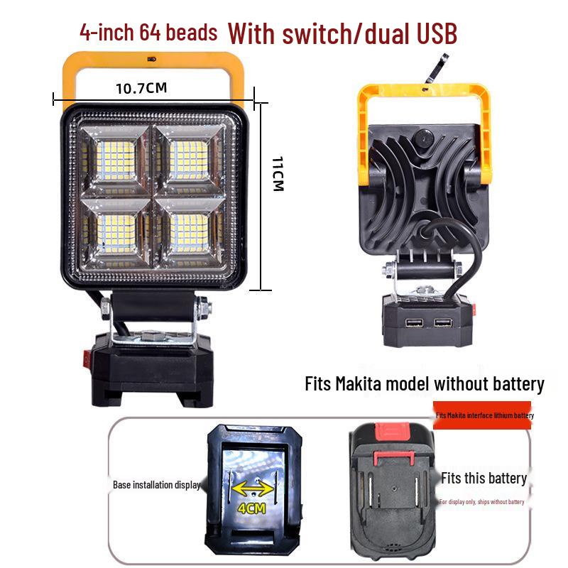 Big Muyi Tian Handheld LED Work Light with Lithium Battery for Auto Repair, Fishing, and Camping