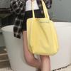 Maaas candy color alphabet shoulder hand-held canvas bag student class bag simple eco-friendly shopping bag