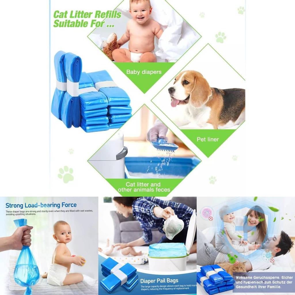 Universal Diaper Pail Liners For Genie Munchkin Angelcare Durable And Leak-proof